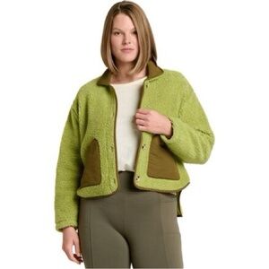 Toad&Co Wool Blend Sespe Green Sherpa Teddy Jacket Gorpcore Small